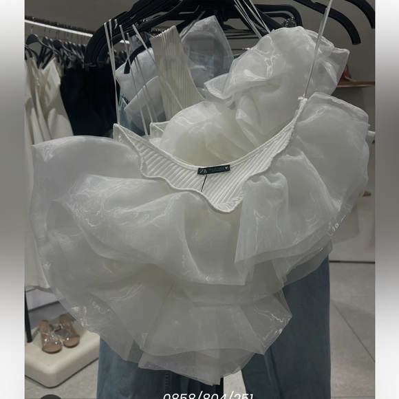 Zara Asymmetrical Organza Top - Picture 14 of 14